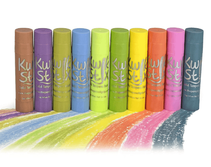 The Pencil Grip Pastel Tempera Paint Sticks - Set of 10. Available at www.tenlittle.com