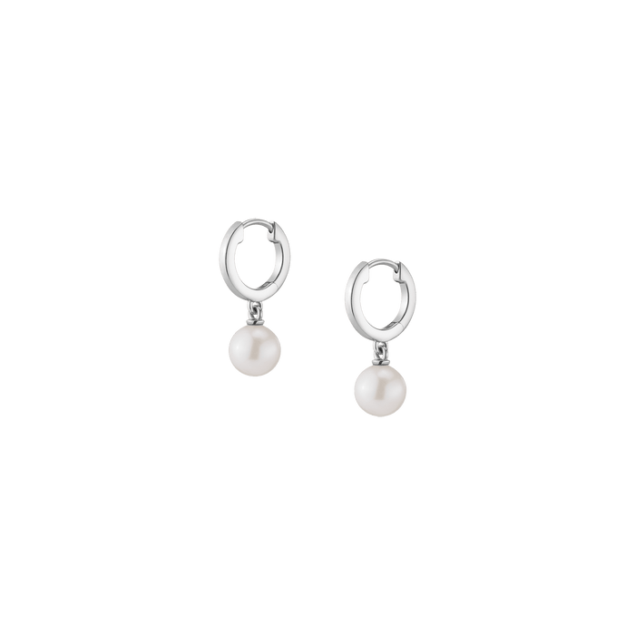 Pearl Huggie Earrings Vermeil 14k 18k White Gold Pair Single First