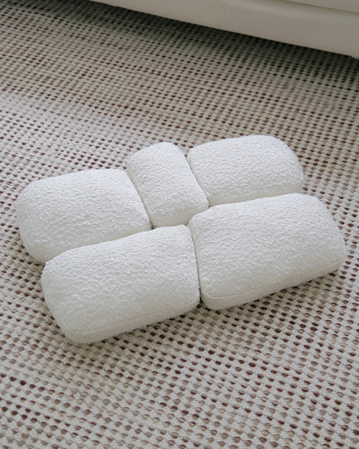 small dog bed boucle texture cozy plush nesting bed modern home decor pet bed