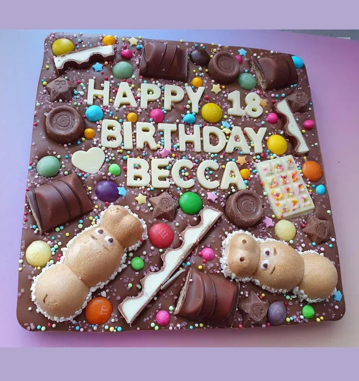 Personalised Chocolate Slab Birthday Gift with Any Message