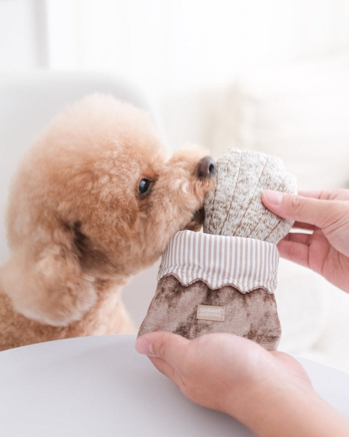 Interactive bakery-style dog toys that encourage curiosity and problem solving, perfect for poodles and companion dogs