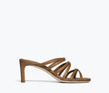 Freda Salvador Pippa Heel in mocha calf leather, stylish women's heel shoe with elegant design and comfortable fit.