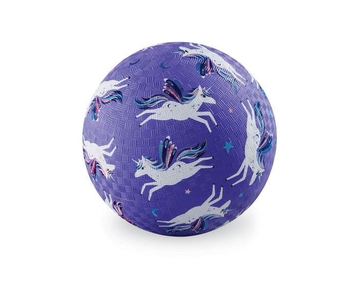 Crocodile Creek Playground Ball - 5 Inch - Purple Unicorn. Available from www.tenlittle.com