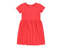 Front view of Primary Pocket Dress - Strawberry. Available at www.tenlittle.com