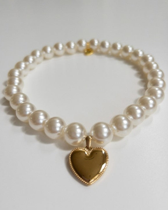 Polished Pup Pearl Dog Necklace for Small and Medium Dogs like Shih Tzus, Pugs, and Cocker Spaniels