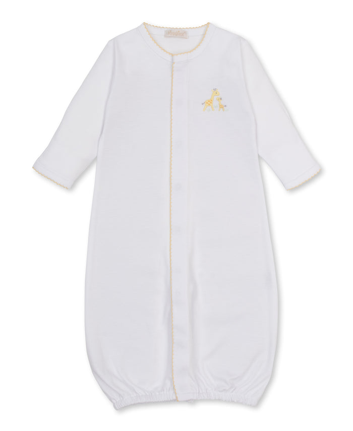 Premier Giraffe Love White/Yellow Hand Emb. Conv. Gown