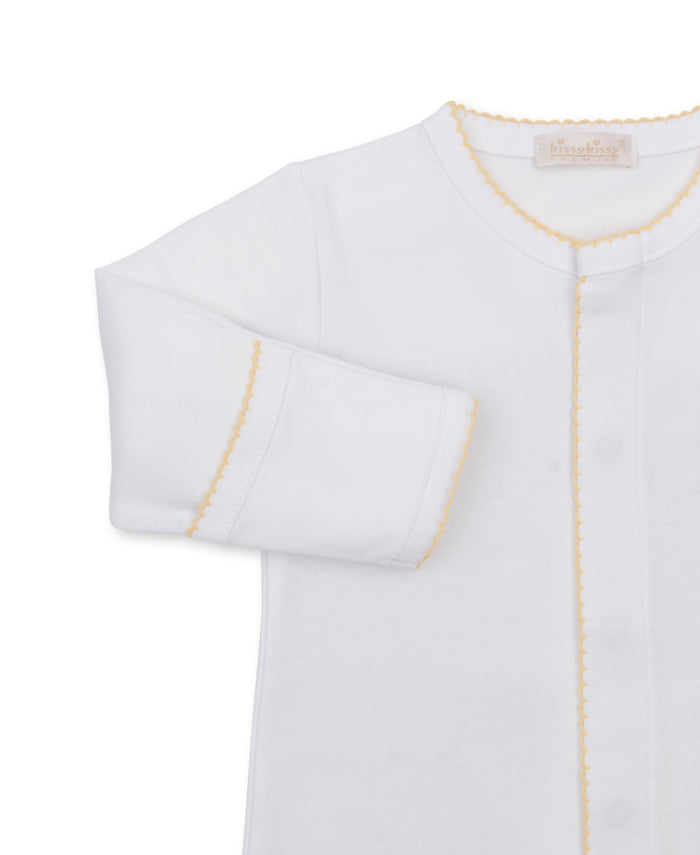 Premier Giraffe Love White/Yellow Hand Emb. Conv. Gown