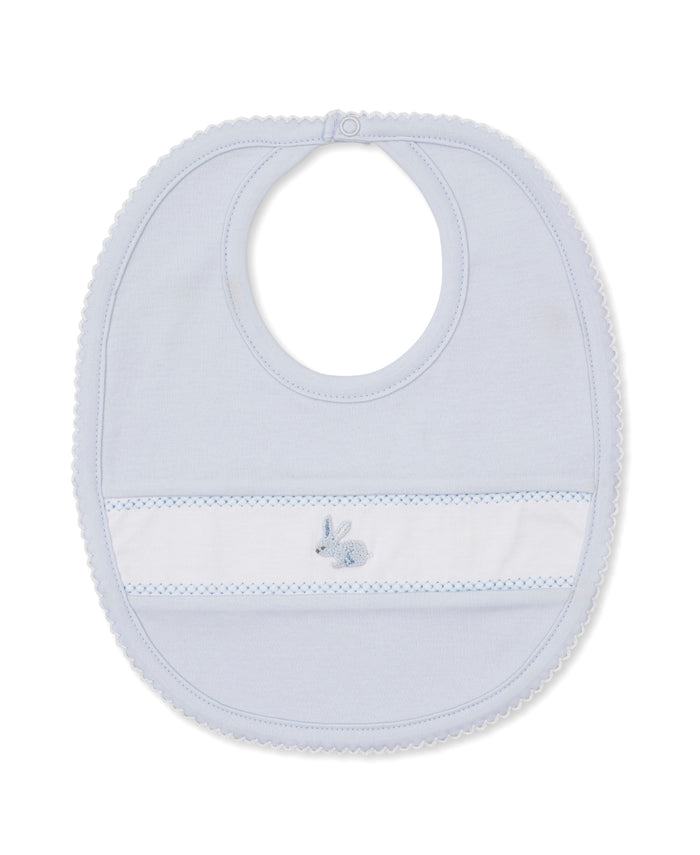 Premier Springtime Bunny Fun Blue Hand Emb. Bib