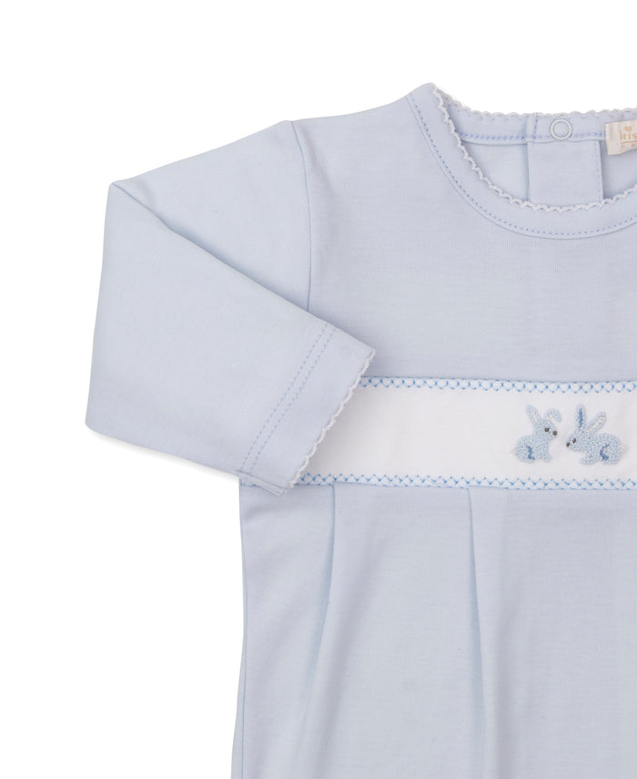 Premier Springtime Bunny Fun Blue Hand Emb. Footie