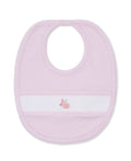 Premier Springtime Bunny Fun Pink Hand Emb. Bib