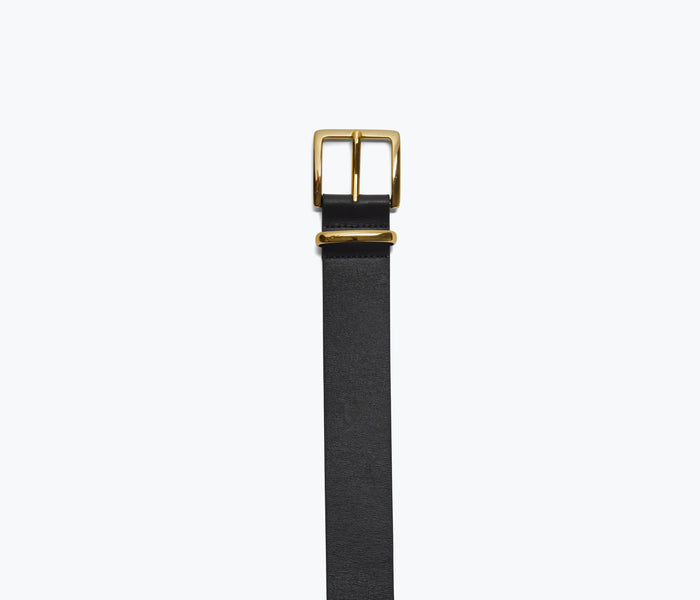 Gold detail belt by FREDA SALVADOR, featuring a sleek design and metallic accents, perfect for stylish outfits.
