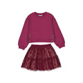 Raspberry Tulle Skirt and Pullover Set