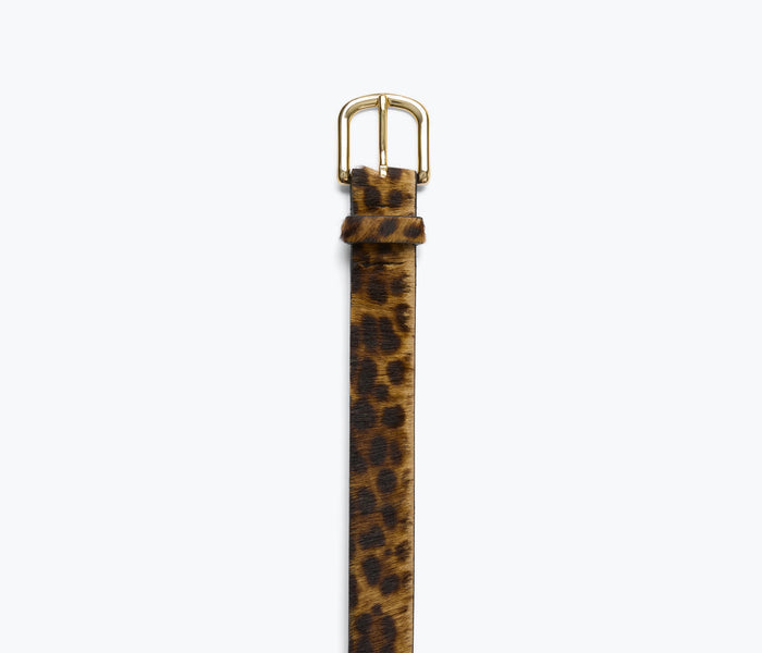 Freda Salvador Rebecca belt with leopard hair calf leather detail, stylish accessory for adding pattern to outfits