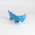 Bitossi Rimini Blue Cat with Triangular Face on white background.