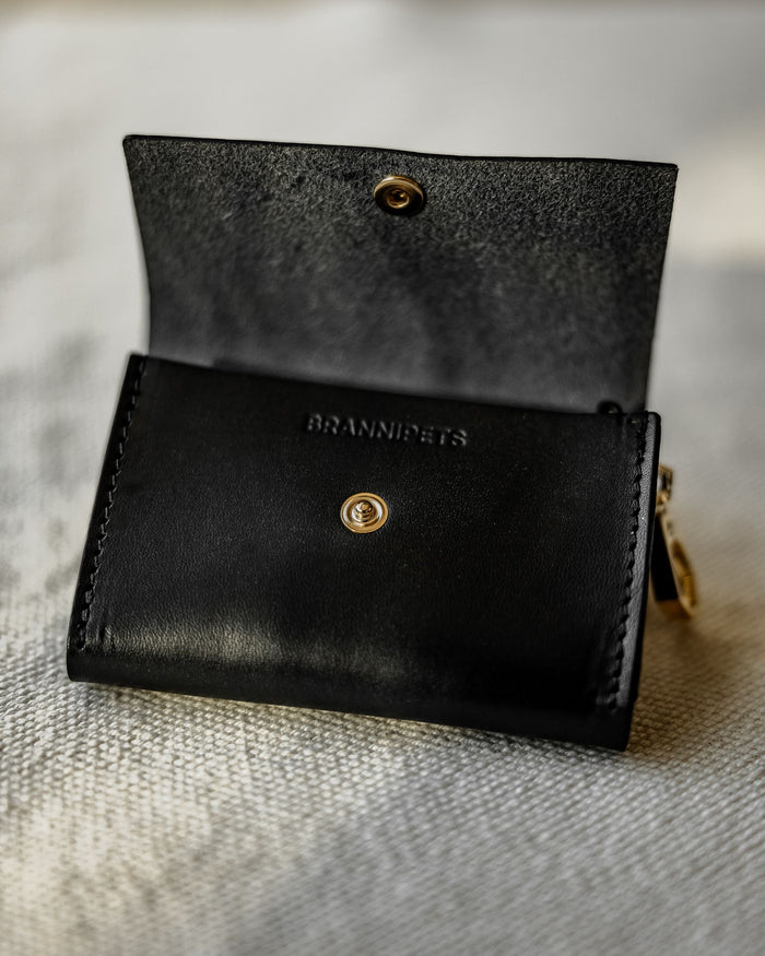 Leather Waste Bag Dispenser in Black Product Image Detail