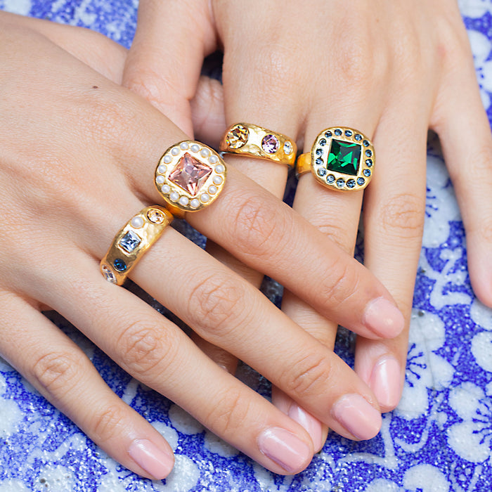 Rococo Gem Ring - Blue