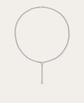 Rolo Chain Lariat Necklace in Sterling Silver