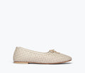 Freda Salvador Roma round toe ballet flat with crystal embellishments, featuring a sleek design and comfortable flat sole.
