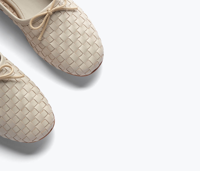 FREDA SALVADOR Roma round toe ballet flat with crystal detailing, showcasing elegant footwear design.