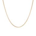 Round Box Chain Necklace Vermeil 14k Yellow Gold 16in 18in 20in 22in First