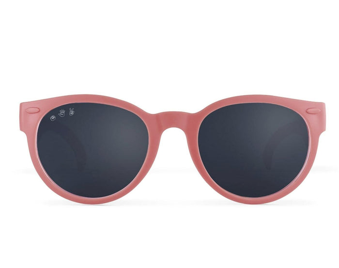 Front view of Roshambo Round Sunglasses - Rose Pink. Available at www.tenlittle.com