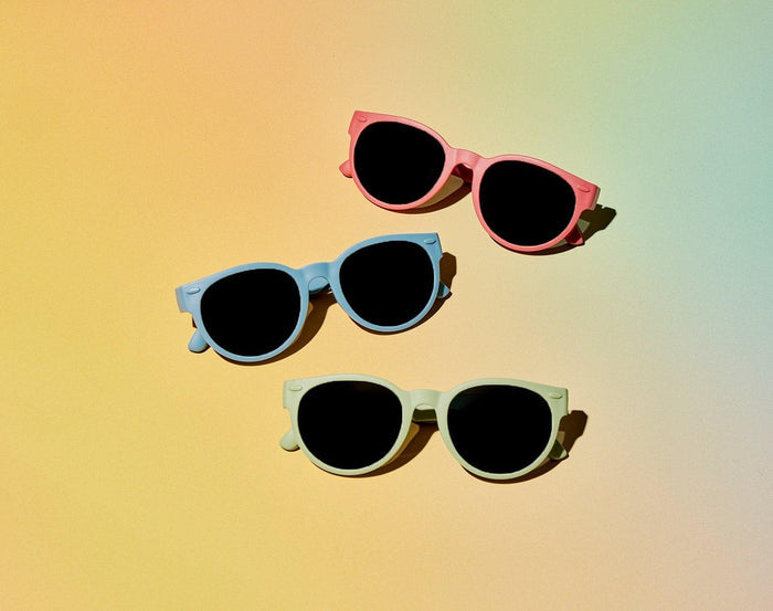 Top view of Roshambo Round Sunglasses - Assorted Colors. Available at www.tenlittle.com