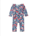 Ruffle Shoulder Baby Romper- Chelsea Garden