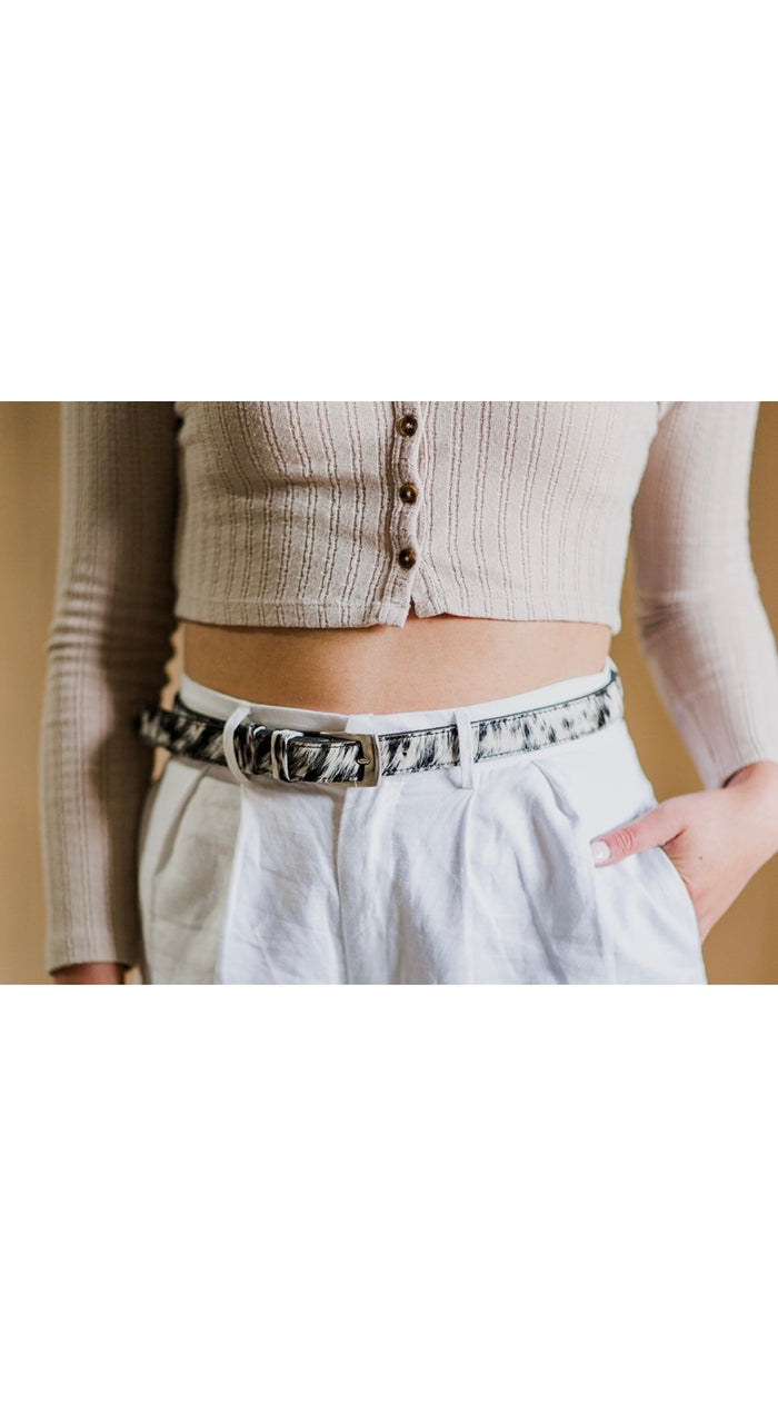 Sal- (WIDE) leather cowhide belt