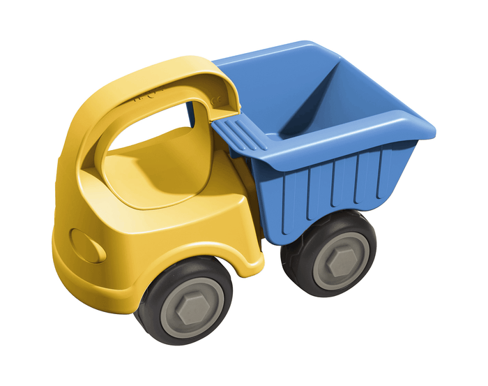 Front and side view of HABA Sand Dump Truck. Available at www.tenlittle.com