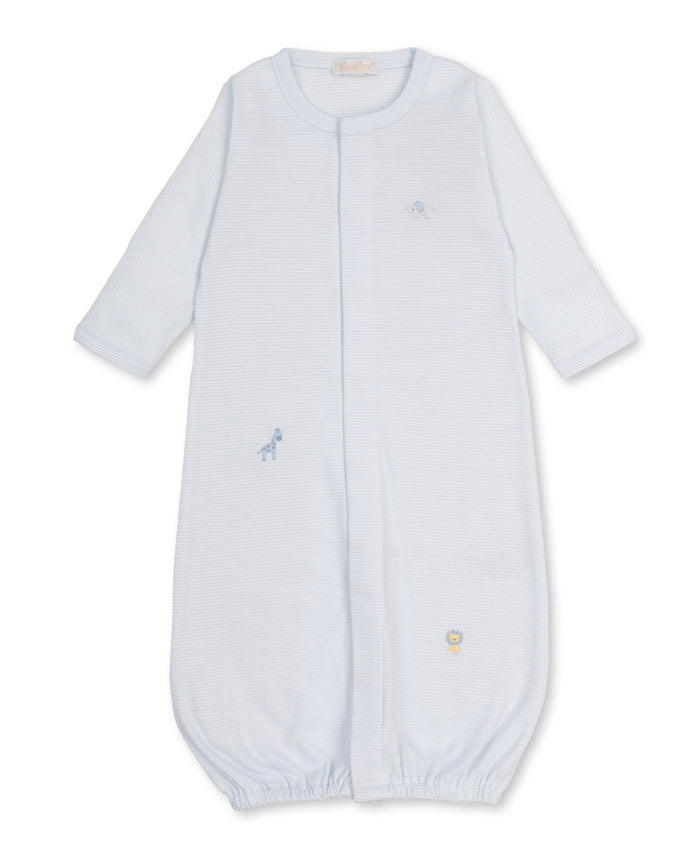 SCE Jungle Hang Out Blue Hand Emb. Stripe Conv. Gown