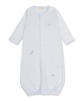 SCE Jungle Hang Out Blue Hand Emb. Stripe Conv. Gown