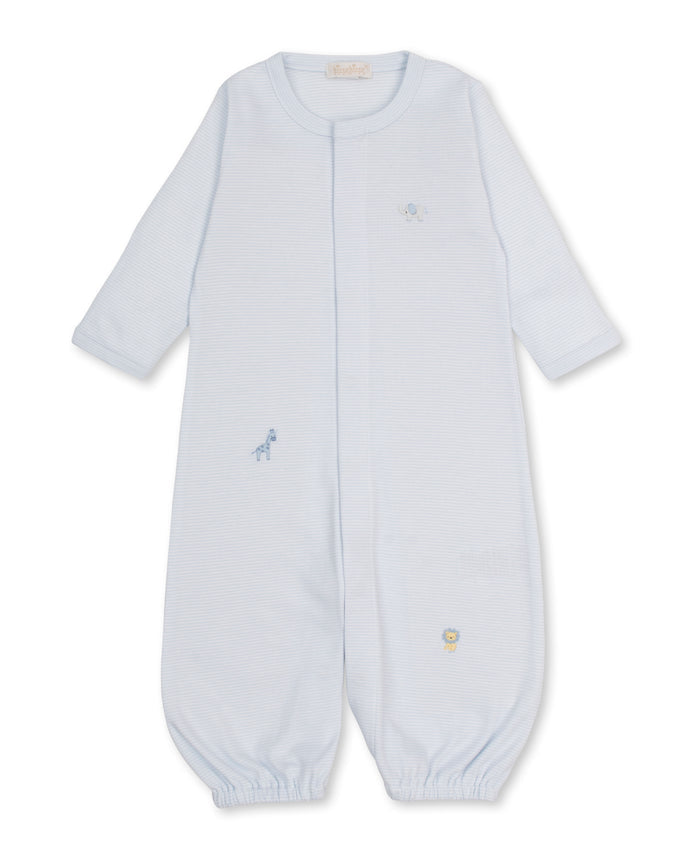 SCE Jungle Hang Out Blue Hand Emb. Stripe Conv. Gown