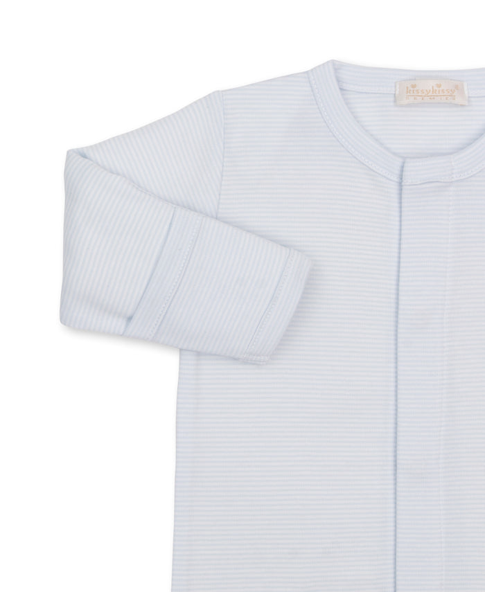 SCE Jungle Hang Out Blue Hand Emb. Stripe Footie