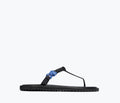 Freda Salvador Selah Rope Thong Sandal in cobalt blue with braided rope details, front view showing minimalist design and sleek straps.