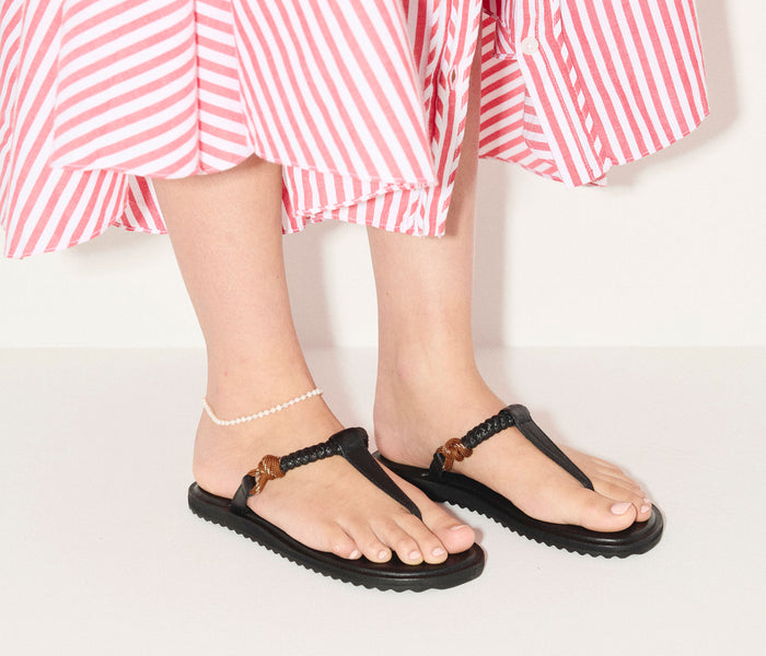 Freda Salvador Selah Rope Thong Sandal in chocolate with woven rope straps and open toe design, stylish and comfortable footwear.