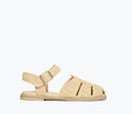 FREDA SALVADOR SERA Fisherman Sandal with natural raffia straps and open toe design, showcasing casual stylish footwear.