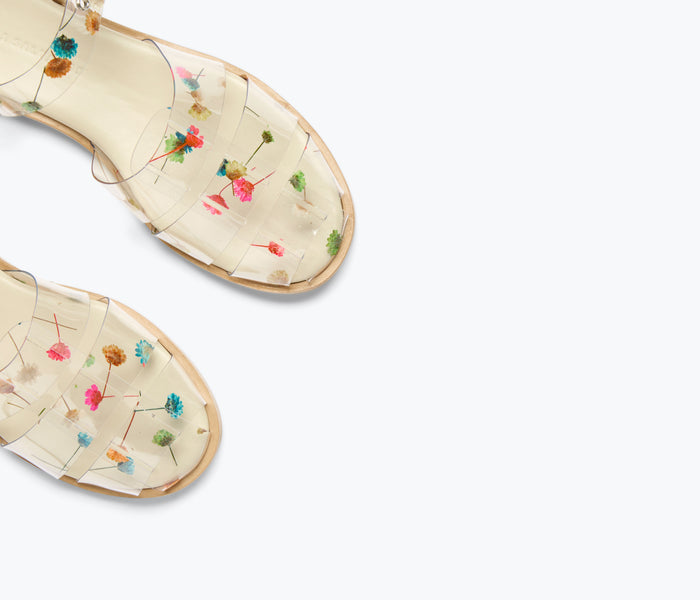 Freda Salvador Sera Fisherman Sandal with floral PVC detail, showcasing a stylish and comfortable open-toe sandal design.