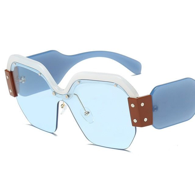 Sexy Rimless Oversized Sunglasses Women Vintage 2019