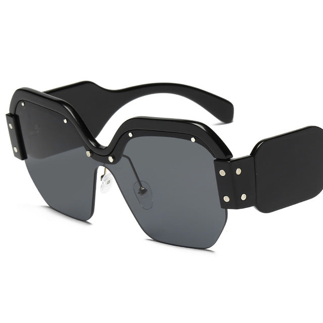 Sexy Rimless Oversized Sunglasses Women Vintage 2019