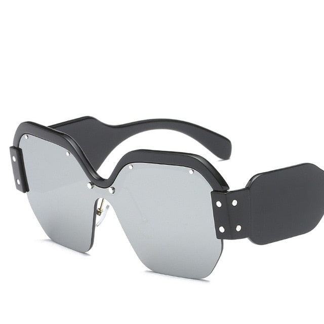 Sexy Rimless Oversized Sunglasses Women Vintage 2019