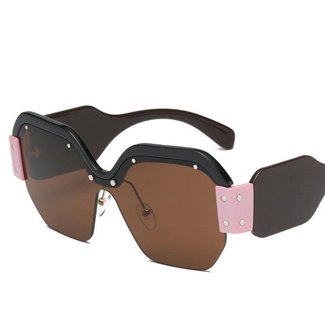 Sexy Rimless Oversized Sunglasses Women Vintage 2019