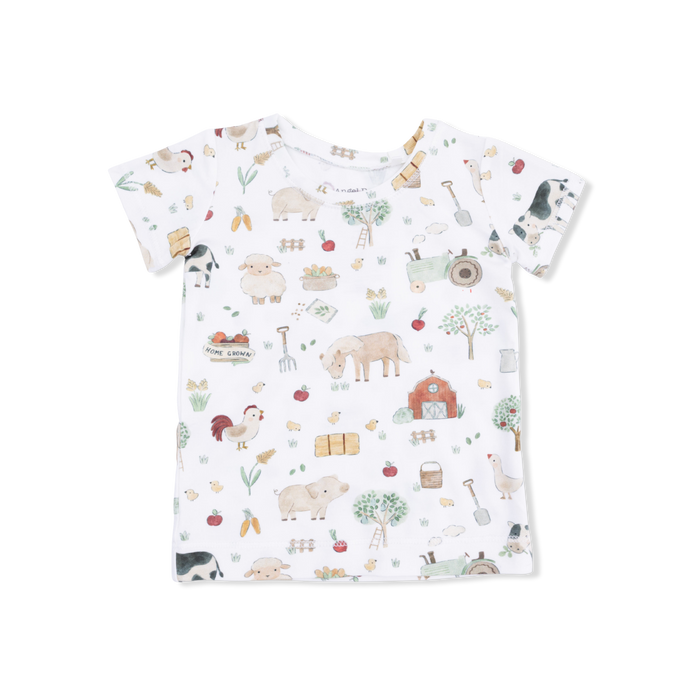 Short Sleeve Loungewear- Cute Farm Animals