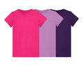 Primary Short Sleeve Slim Tee - 3 Pack - Fuchsia Mix. Available at www.tenlittle.com
