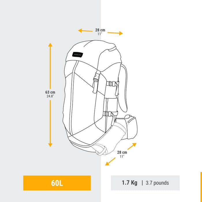 Simond  Women's MT100 Easyfit 60L Backpacking Pack