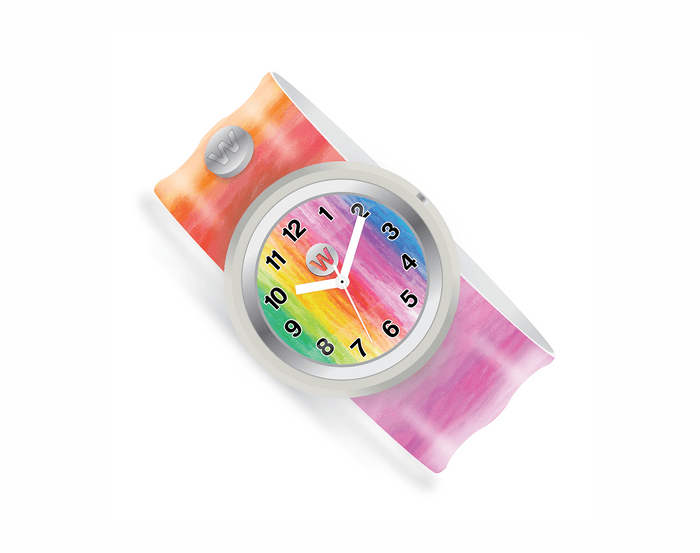 Watchitude Slap Watch in Watercolors. Available from tenlittle.com