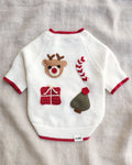 Sleigh All Day Christmas Dog Sweater dog sweater with crochet