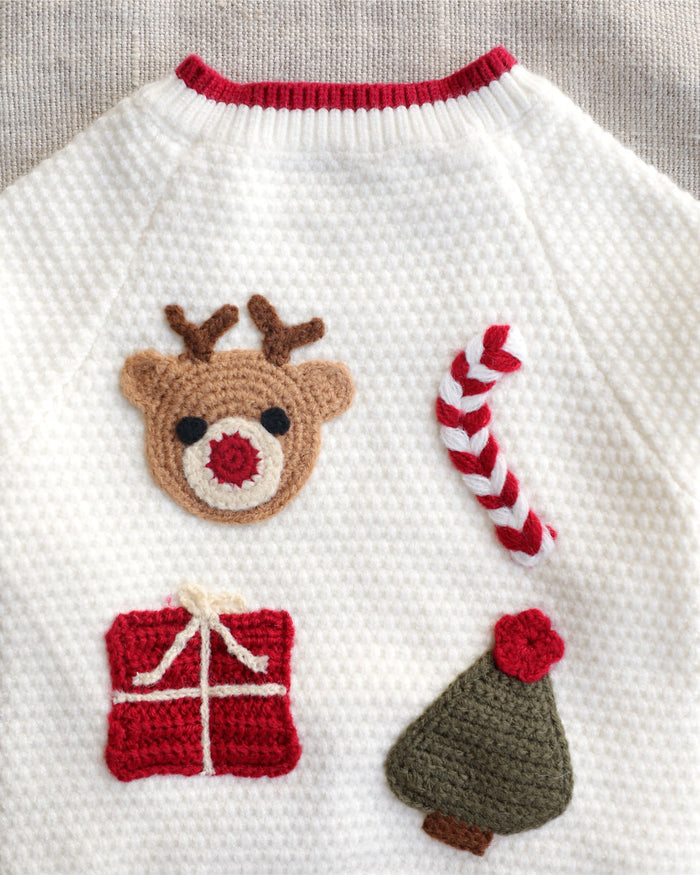 Sleigh All Day Christmas Dog Sweater – stylish dog sweater in crochet