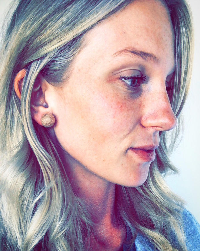 small felt ball earrings