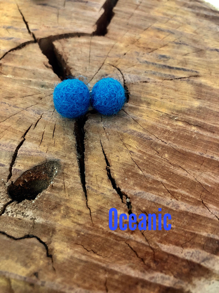 small felt ball earrings