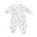 Smocked Long Sleeve Romper-Enchanted Woodland